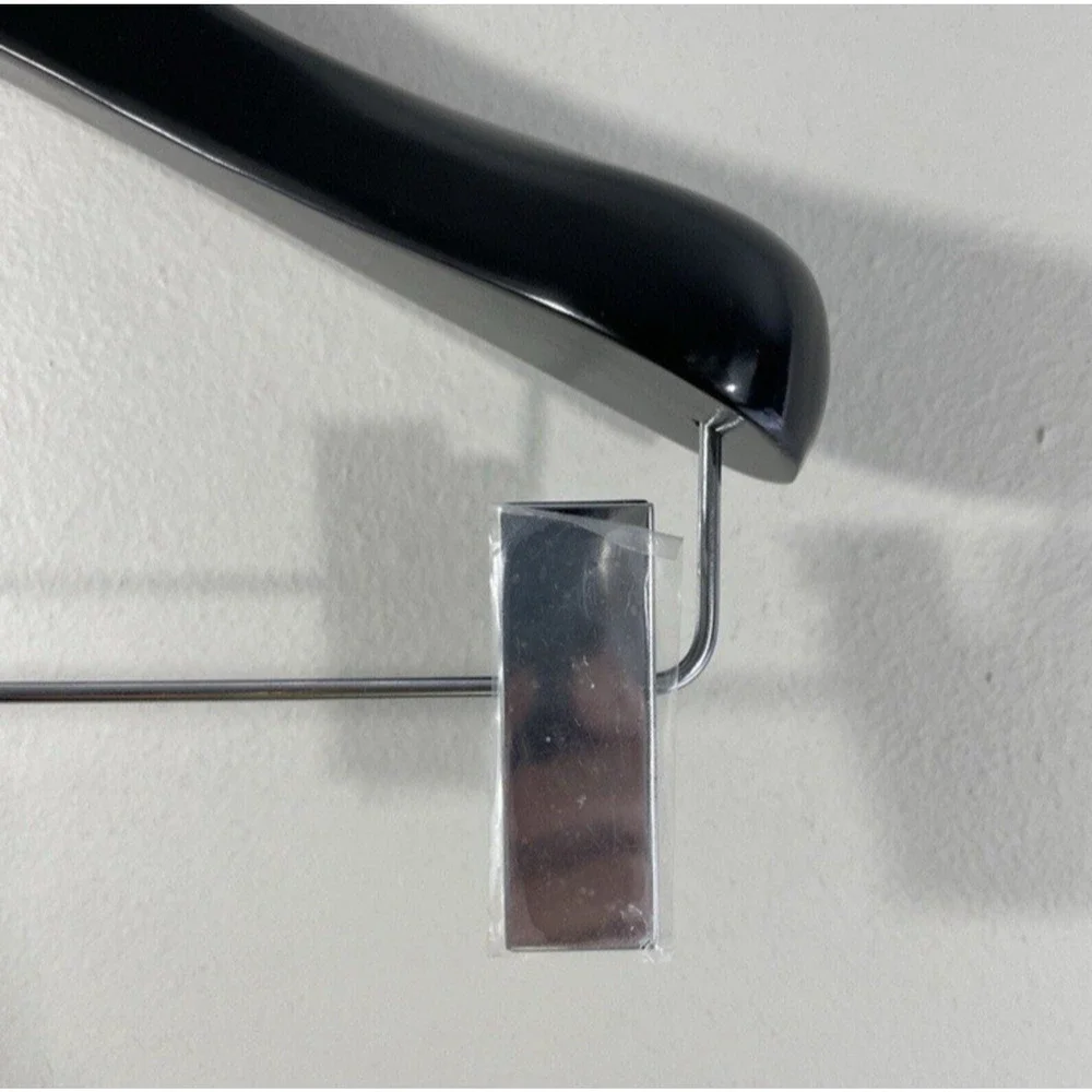 EMPORIO ARMANI Logo Black Wood Hanger For Suit, Shirts, Pants, Jackets.